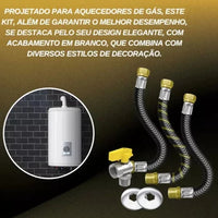 Kit Flexível 1/2 FM Aquecedor De Água a Gás Vazão Plena 40cm - Cor PRETO