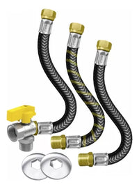 Kit Flexível 1/2 FM Aquecedor De Água a Gás Vazão Plena 40cm - Cor PRETO