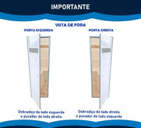 Porta Para Sauna 1,90 X 0,57m Acabamento Alumínio Com Visor
