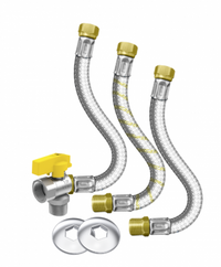 Kit Flexível 1/2 FM Aquecedor De Água a Gás Vazão Plena 40cm - Cor BRANCO